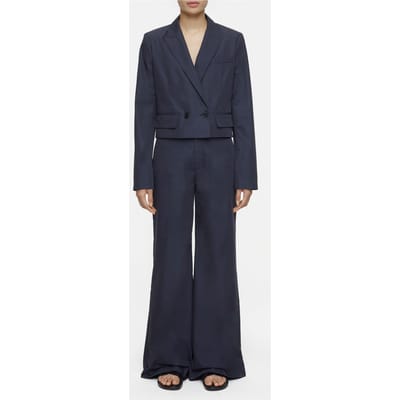 Closed Fitted Blazer Space Blue Size: L | Outlet | Dames | Blauw