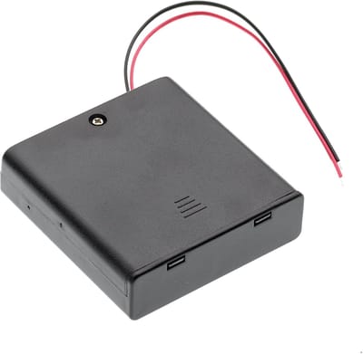 Batterijhouder AA - Batterijbox met schakelaar - DIY Elektronica - Met aan/uit schakelaar - 69 x 65 x 19 mm