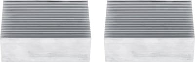 Aluminium Heatsink Koellichaam Koelvin - Warmte Radiator Board Cooling - High Power Led Versterker Transistor - IC Module 100 * 69 * 36mm - Set van 2stuks .