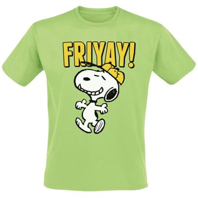 Peanuts T-shirt - Snoopy - Friyay - S tot XXL - groen