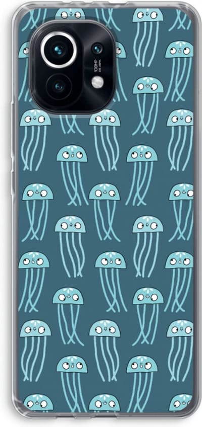 Case Company® - Hoesje geschikt voor Xiaomi Mi 11 hoesje - Kwallie - Soft Cover Telefoonhoesje - Bescherming aan alle Kanten en Schermrand