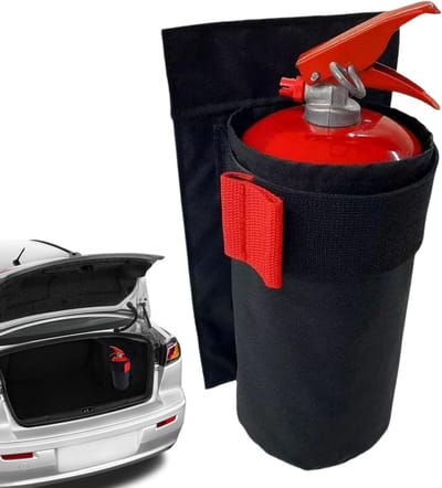 Brandblusser Houder - Auto Organizer - Voertuig Veiligheid - Slim Ruimtebeheer - 28 x 15 cm - Zwart