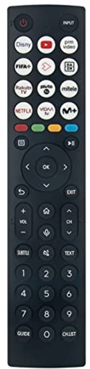Afstandsbediening voor Hisense UHD Smart 4K TV - Compatibel met 55A6K, 65A6K en 75A6K