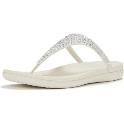 Fitflop Solay Gemengde-Kristal Textiel Dames Crème Sandalen