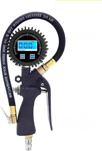 Digitale bandenspanningsmeter - Bandenmeter PSI BAR - Veilig Rijden Controleren - Hoge Precisie LCD - 0-7 Bar - Zwart