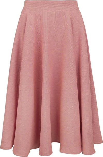 Banned Retro Cary Texture Skirt Midirok lichtroze M Polyester -