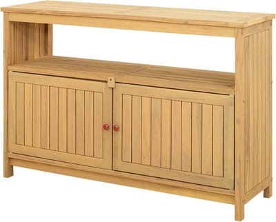 Tuintafel met planken - Consolide tafel - Terras decoreren - Massief acaciahout - 110 x 35 x 75 cm