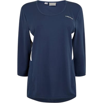 Head Dames Club Scoop Neck 3/4 Mouwen T-shirt (Blauw)