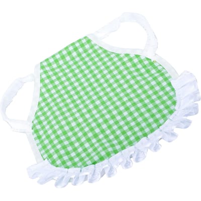 Selle de poulet à carreaux Gilet pour poulet avec bande élastique pour la protection du dos et des ailes du poulet Green