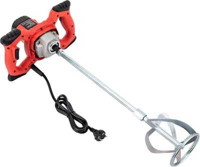Krachtige 1500W Mortelmixer en Betonroerder met 6 Snelheden - Industriële Handmixer voor Cement, Verf en Meer
