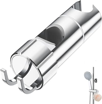 Verstelbare Douchesteun voor Glijroede, Handdouche Houder voor 25mm Rod, Praktische Bevestiging en Ondersteuning voor Doucheaccessoires