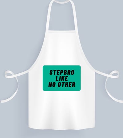 Akyol - stepbro like no other Keukenschort - Broer - geweldige stiefbroer - niemand anders - verjaardag - cadeau - kado - bedankje - geschenk - 82 bij 71 cm