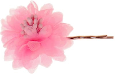 Schuifspeldje Bloemetje Roze Organza - 3,5cm