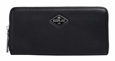 REPLAY portemonnee Zip Around Wallet Black zwart