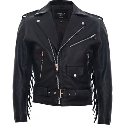 Fringe Hide Leather Brando kwastjes motorfiets bikerjack