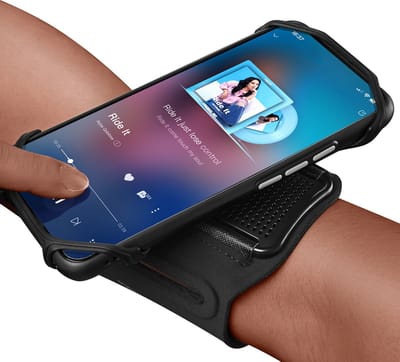 MMOBIEL Sportarmband - 360° Graden Draaibare Hardloop Telefoonhouder – Hardlooparmband voor 4.5 – 7.5 Inch Smartphones - Sportarmband voor Telefoon - Zwart