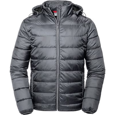 Russell Volwassenen Unisex Hooded Nano Jacket (IJzergrijs)