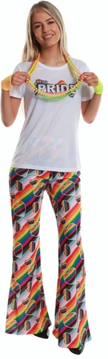 Karnival Costumes Pride Flared Broek Dames Carnavalskleding Dames Foute Party Carnaval Verkleedkleren Volwassenen Regenboog Gay Pride LHBTI - Polyester - Maat S