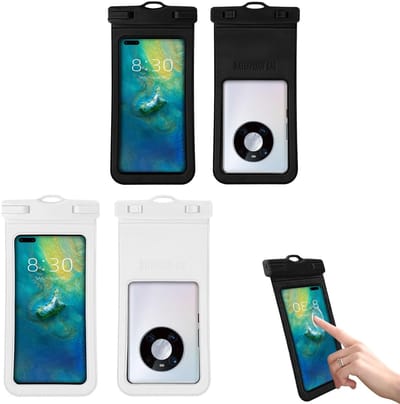 Dailygoods- Telefoontasjes Set van 2 - Waterdichte Tas - Geschikt voor Mobiele Telefoon - Verstelbare Schouderriem - Hoogwaardig PVC - Transparant
