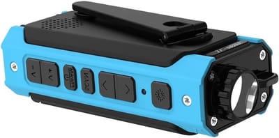 Noodradio - Outdoor Radio - Kamperen Noodsituaties - Zonne-energie Handzwengel - Compact Draagbaar - Blauw