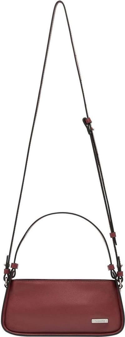 LIEBESKIND BERLIN Leren Schoudertas Franzis Calf Crossbody Berry Wijnrood