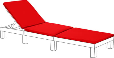 Ligbedkussens - Allibert Daytona Ligbed Vervangingskussen - Ligstoel Kussen - Tuinstoel Kussen - Zonnebed Kussen voor Tuin 198x66x5 cm