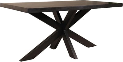 Eettafel Mango Hout - Eetkamertafel Rechthoekig - Gezellig Tafelen - Duurzaam Mango Hout - 160x90cm - Zwart