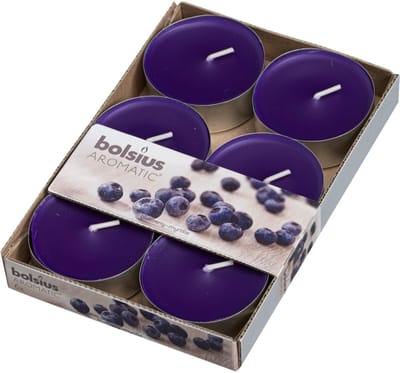 Bolsius Geparfumeerde Waxinelichtjes - Blueberry - Bosbes - 6 Stuks