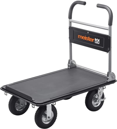 Opvouwbare Platformwagen met Zwenkwielen en Parkeerrem - 300 kg Draagvermogen