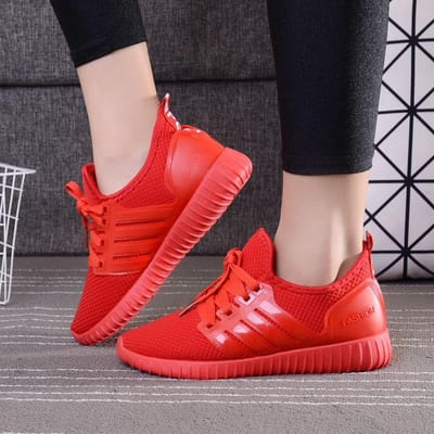 Damessportschoenen Student Koreaans Ademend Hardloopschoenen Trend Alles-match Casual Schoenen Holle Platte Schoenen 36