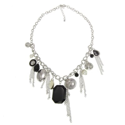 Behave - Schakelketting met verschillende hangertjes 48 cm - Nikkelvrij - Mode-accessoire