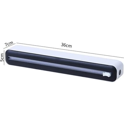 Nieuwe voedselfolie dispenser Magnetische folie dispenser met snijder Opbergdoos Aluminiumfolie rekfolie snijder Keukenaccessoires white