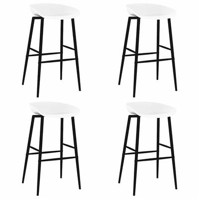 vidaXL - Barstoelen - 4 - st - wit