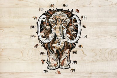 Eco Wood Art Houten Legpuzzel Mammoet - Puzzel Volwassenen - Dierenpuzzel - Hout