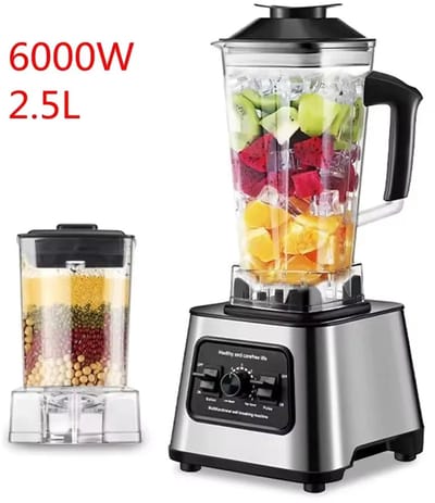 Blender - hogesnelheid - 6000W - multifunctionele keukenmachine - Smoothieblender - Krachtig, stil - eenvoudige reiniging