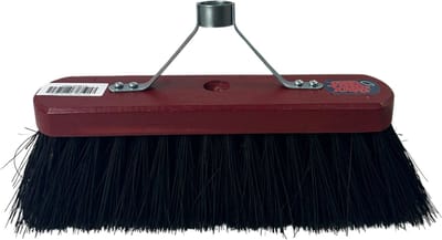Synx Tools Colombobezem rood 30cm met steelhouder- bezems - Stadsbezem- Kunstvezel haren - Straatbezem haren - Bezems Buiten - Schrobborstels - Buitenbezem - schoonmaakartikelen - Zonder Steel