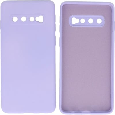 Fashion Backcover Telefoonhoesje - Color Hoesje - Geschikt voor Samsung Galaxy S10 - Paars