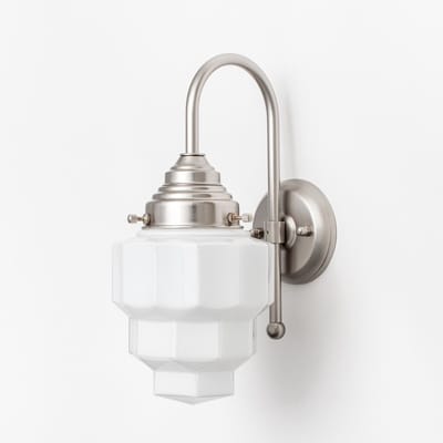 Wandlamp Empire Meander Matnikkel - Art Deco Trade