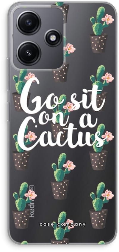 Case Company® - Hoesje geschikt voor Xiaomi Redmi 12 hoesje - Cactus quote - Soft Cover Telefoonhoesje - Bescherming aan alle Kanten en Schermrand