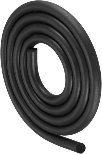 Foam Rubber Weerseal Strips 7mm Diameter x 6m Lengte - EPDM Rubberen Rond Seal Strips voor Deuren, Raamafdichting en Isolatie, Zwart