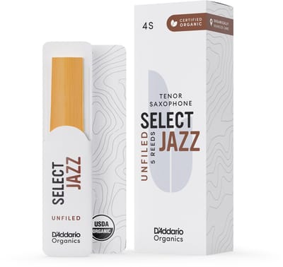 D'Addario Organic Select Jazz unfiled tenorsax riet per 5 stuks - 4M