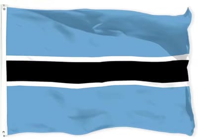 New Age Devi - Botswana vlag - 150x90 cm - Multicolour - Versterkte Randen