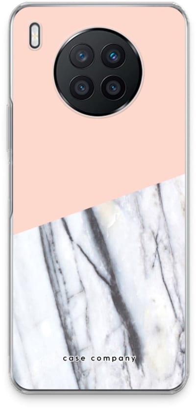 Case Company® - Hoesje geschikt voor Huawei Nova 8i hoesje - A touch of peach - Soft Cover Telefoonhoesje - Bescherming aan alle Kanten en Schermrand