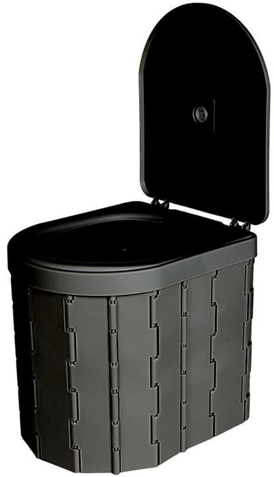 Camping Toilet - Camping prullenbak - Afvalbak - Camping WC - Draagbaar Toilet - Toilet emmer - Mobiel Toilet - Zwart
