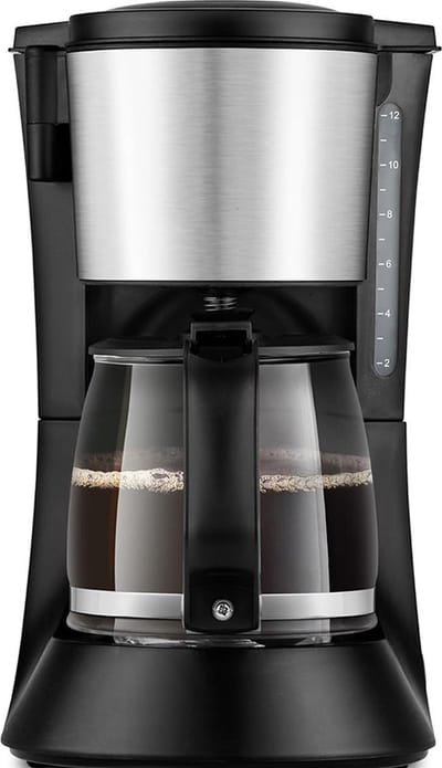 White-label® Koffiezetapparaat met Thermoskan - Koffiemachines - Zwart en Zilver