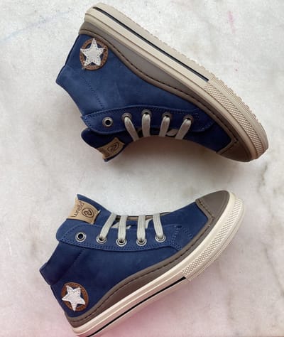 Lunella jongenssneaker blauw met beschermtop maat 26