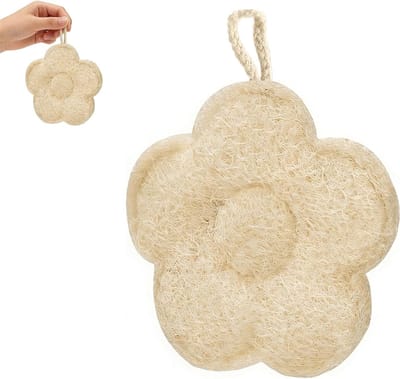 Exfoliërende Douchespons van Natuurlijke Luffa voor een Zachte Huid, Lichtgewicht en Sneldrogend, Ideaal voor Onderweg en Dagelijks Gebruik