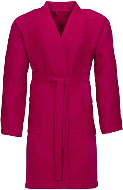 Vossen Badjas Comfort Line ROM - Pique Cranberry S - Sauna Badjas
