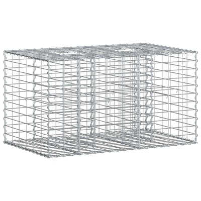 vidaXL - Gabion - verhoogd - bed - 100 - x - 60 - x - 55 - cm - Gegalvaniseerd - staal