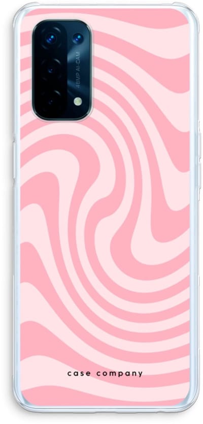 Case Company® - Hoesje geschikt voor Oppo A74 5G hoesje - Swirl Roos - Soft Cover Telefoonhoesje - Bescherming aan alle Kanten en Schermrand
